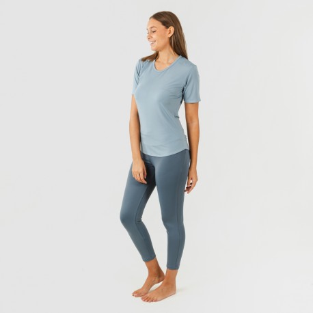 Set sportivo leggings lunghi donna indaco chiaro - scuro