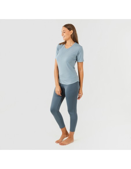 Set sportivo leggings lunghi donna indaco chiaro - scuro