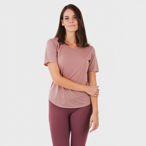 Set sportivo leggings lunghi donna malva - melanzana