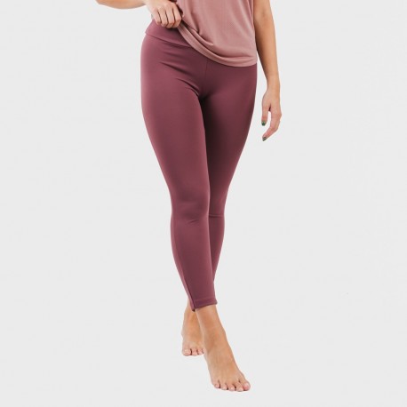 Set sportivo leggings lunghi donna malva - melanzana