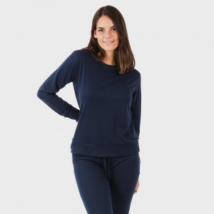 Set sportivo lungo donna blu navy new