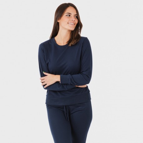 Set sportivo lungo donna blu navy new