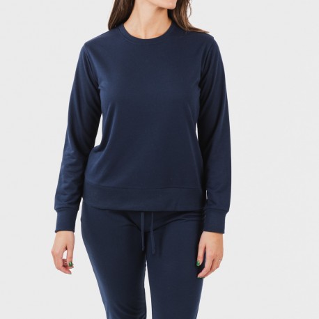 Set sportivo lungo donna blu navy new