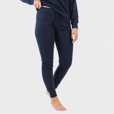 Set sportivo lungo donna blu navy new