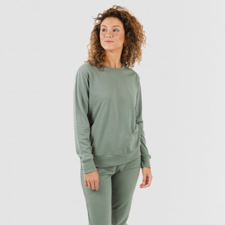 Set sportivo lungo donna verde militare new