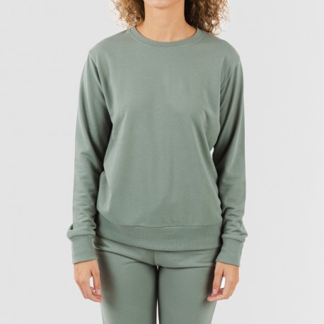 Set sportivo lungo donna verde militare new