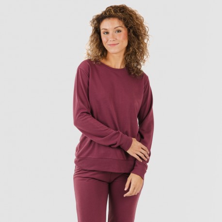 Set sportivo lungo donna melanzana new set-sport-largo-mujer