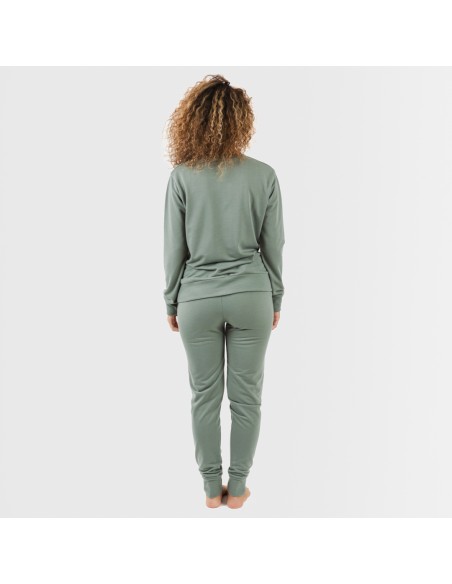 Set sportivo lungo donna verde militare new Set sportivo lungo donna verde militare new