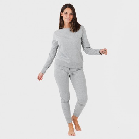 Set sportivo lungo donna grigio misto new