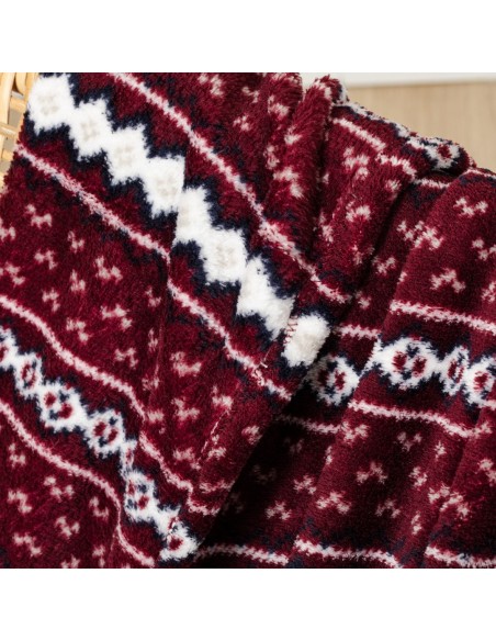 Coperta pile coral Cronos bordeaux Coperta pile coral Cronos bordeaux