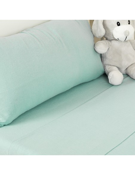 Set di lenzuola flanella tinta unita culla