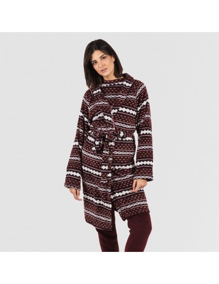 Vestaglia pile coral Cronos bordeaux Vestaglia pile coral Cronos bordeaux