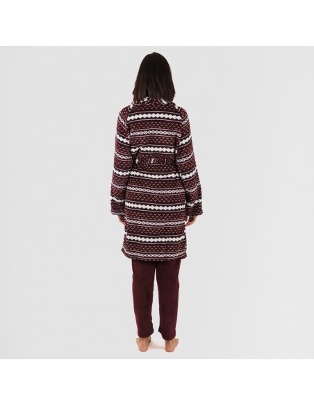 Vestaglia pile coral Cronos bordeaux Vestaglia pile coral Cronos bordeaux