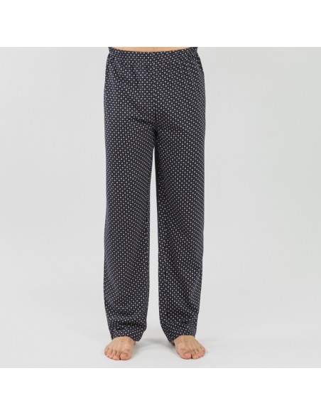 Pigiama lungo uomo cotone Boom bordeaux pijama-algodon
