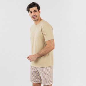 Pigiama corto cotone uomo Raya Ico beige 2