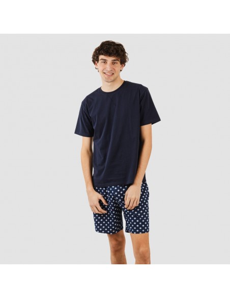 Pigiama corto cotone uomo Missy blu navy Pigiama corto cotone uomo Missy blu navy