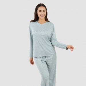 Pigiama lungo soft Anita indaco