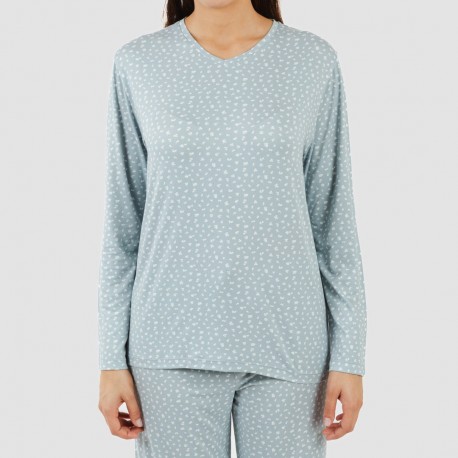 Pigiama lungo soft Anita indaco