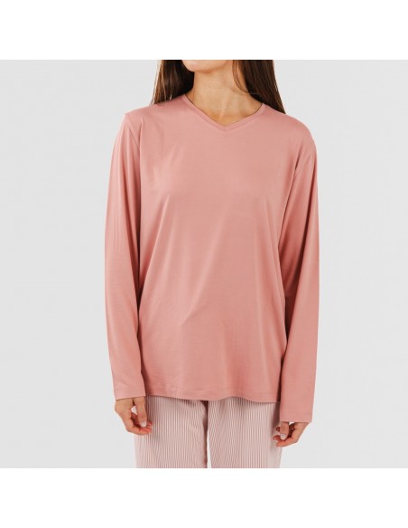 Pigiama lungo soft Raya Aliena marsala Pigiama lungo soft Raya Aliena marsala