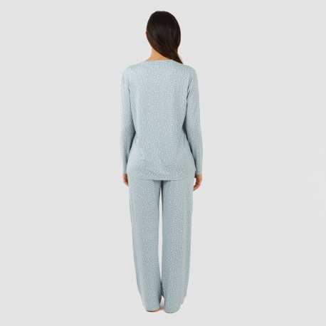 Pigiama lungo soft Anita indaco