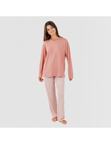 Pigiama lungo soft Raya Aliena marsala Pigiama lungo soft Raya Aliena marsala
