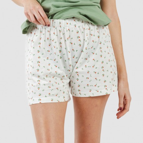 Pigiama corto canotta cotone Nevada verde