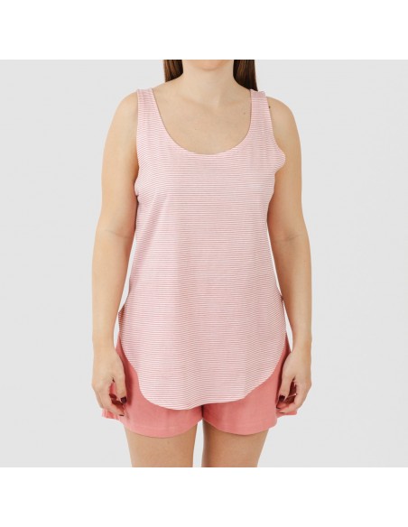 Pigiama corto canotta cotone Raya Aliena marsala Pigiama corto canotta cotone Raya Aliena marsala