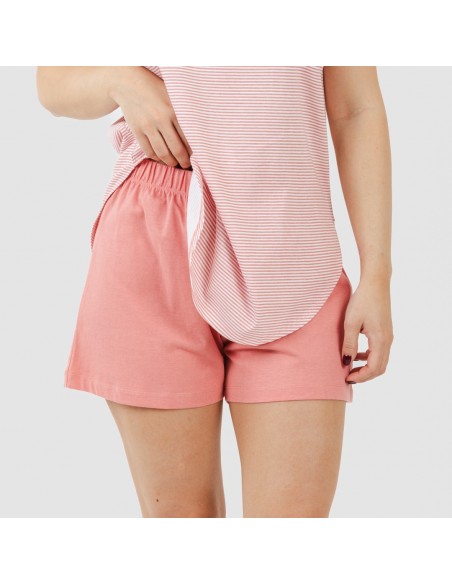 Pigiama corto canotta cotone Raya Aliena marsala Pigiama corto canotta cotone Raya Aliena marsala