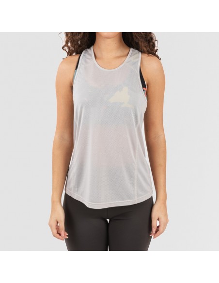 Set sportivo leggings corti donna grigio perla - antracite