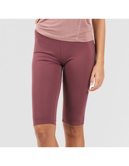 Set sportivo leggings corti donna malva/melanzana conjunto-deportivo-leggings-corto-mujer