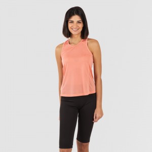 Set sportivo leggings corti donna arancio - nero