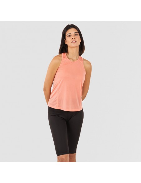 Set sportivo leggings corti donna arancio - nero