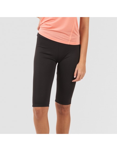 Set sportivo leggings corti donna arancio - nero