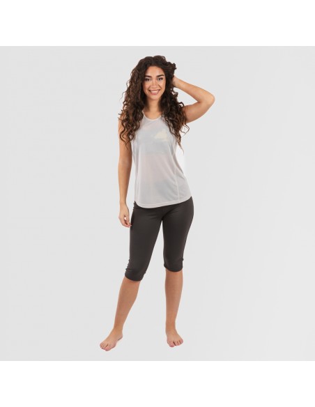 Set sportivo leggings corti donna grigio perla - antracite