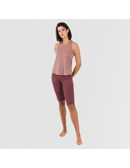 Set sportivo leggings corti donna malva - melanzana