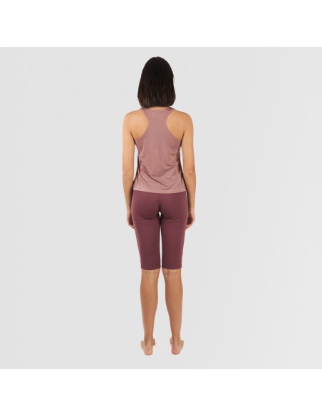 Set sportivo leggings corti donna malva - melanzana