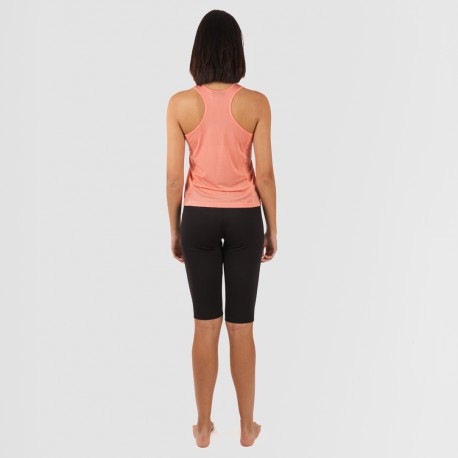 Set sportivo leggings corti donna arancio - nero