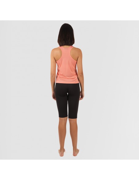 Set sportivo leggings corti donna arancio - nero