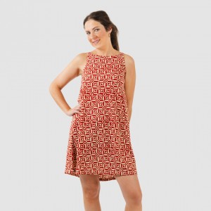 Vestito corto con spalline crêpe Corinto rame