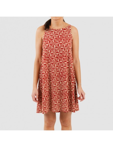 Vestito corto con spalline crêpe Corinto rame Vestito corto con spalline crêpe Corinto rame