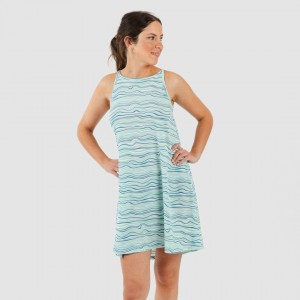 Vestito corto con spalline crêpe Ola verde acqua 2