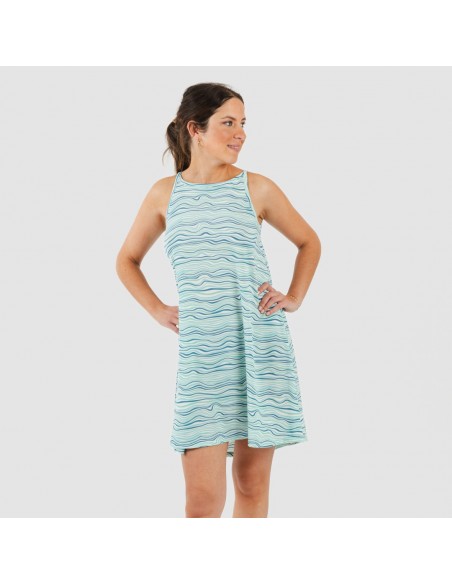 Vestito corto con spalline crêpe Ola verde acqua