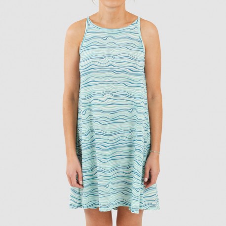 Vestito corto con spalline crêpe Ola verde acqua