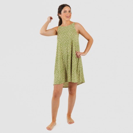 Vestito corto con spalline crêpe Corinto verde