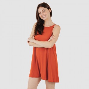 Vestito corto con spalline crêpe tinta unita