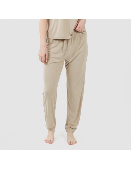 Pigiama lungo manica corta viscosa tinta unita Pigiama lungo manica corta viscosa tinta unita