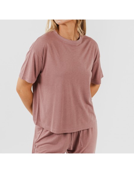 Pigiama lungo manica corta viscosa tinta unita Pigiama lungo manica corta viscosa tinta unita