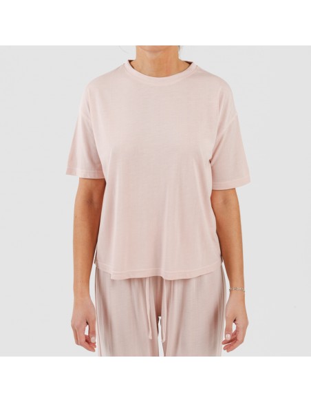 Pigiama lungo manica corta viscosa tinta unita Pigiama lungo manica corta viscosa tinta unita