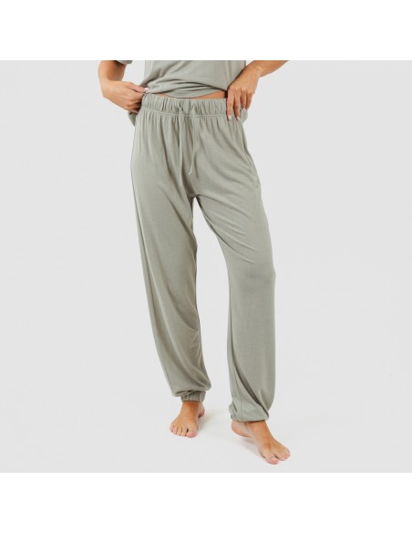 Pigiama lungo manica corta viscosa tinta unita Pigiama lungo manica corta viscosa tinta unita