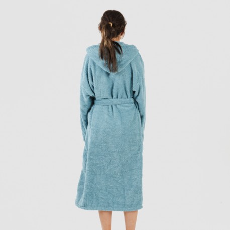 Accappatoio con cappuccio blu acqua 450gr unisex